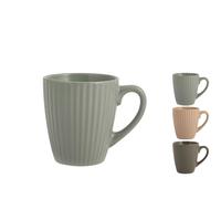 Set H&H new Countryside 6 Tazze Tè, in stoneware/gres, Colori Assortiti MISTI)