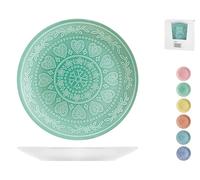 Set H&H new Karma 6 Piatti Piani, in stoneware/gres, 27cm, Colori Assortiti