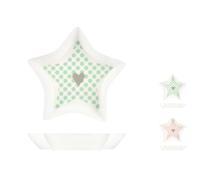 Set H&H new You&me 6 Piatti Stella, New Bone China, 9x7.5cm