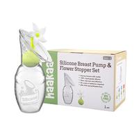 Set haakaa 100 ML Tiralatte Manuale di 1. Generazione e coperchio a fiore (BIANCO), Trasparente Tiralatte in Silicone