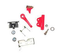 Set hardware per la riparazione del in metallo, Red | Inclusi comando, molla, piastra montaggio, elementi fissaggio e componenti stampati