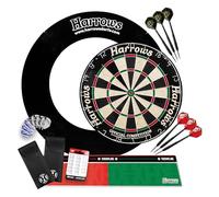 Set Harrows per freccette con anello protettivo - Set da 4 pezzi per protezione murale o set completo premium di freccette con bersaglio, freccette trofeo e oche - Opzioni per casa, club e regalo