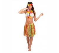 Set hawaii fiori frontalino bracciali reggiseno collana gonna lunghezza 45 cm pe