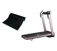 Set home fitness composto da un Tapis Roulant Elettrico Pieghevole SUPERCOMPACT48 colore rosa e un Tappetino di Protezione del Pavimento, Insonorizzante, pieghevole per Tapis Roulant. Gervasi Sport