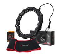 SET HULA HOP HHW02 NERO CON DADI E PESI HMS + CINTURA BR163 ROSSA