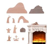 Set ideale per scena di risurrezione pasquale, espositore decorativo per Pasqua, statuette religiose pasquali, risurrezione di Gesù, scena di Pasqua per la casa, decorazioni per la chiesa, pezzo