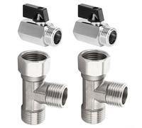 Set idraulico della valvola a sfera di 3 modi con la maniglia girante di 90 gradi per il materiale d'ottone multi direzionale di controllo del flusso d'acqua