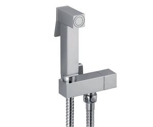 Set idroscopino quadro Sphera con doccia e flessibile cromato