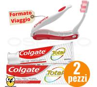 SET IGIENE ORALE COLGATE DENTIFRICIO 20ML SPAZZOLINO PORTABLE VIAGGIO VACANZE
