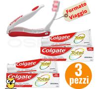 SET IGIENE ORALE COLGATE DENTIFRICIO 20ML SPAZZOLINO PORTABLE VIAGGIO VACANZE