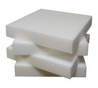 Set Imbottitura Cuscini Gommapiuma per Sedie, 4 o 6 Pezzi, Poliuretano Espanso e Fibra di Poliestere, 3 Misure e 3 Altezze, Imbottitura Cuscini 50x50, 40x40 Made in Italy (4 Poliuretano, 40x40x5 Cm)