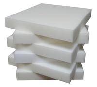 Set Imbottitura Cuscini Gommapiuma per Sedie, 4 o 6 Pezzi, Poliuretano Espanso e Fibra di Poliestere, 3 Misure e 3 Altezze, Imbottitura Cuscini 50x50, 40x40 Made in Italy (6 Poliuretano, 40x40x5 Cm)