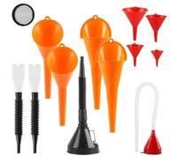 Set imbuti riempimento 12 pezzi, imbuto benzina auto, imbuto olio, imbuto riempimento olio, set imbuti flessibili in plastica, imbuto carburante con tubo flessibile con beccuccio