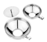Set Imbuto per Marmellata in Acciaio Inox con Filtro 3 Pezzi, Imbuti da Cucina a Bocca Larga per Barattoli e Conserve, Ideale per Liquidi, Polveri, Olio e Confetture, Lavabile in Lavastoviglie