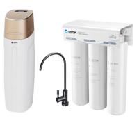 Set impianto di trattamento delle acque USTM Golden WS25LCDGOLDEN, filtro sottolavello USTM Ultra ULTRABLACKSTYLE