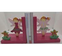 Set IN Due Fermalibri Con Dolce Feen- E Blumendetails IN Rosa di Legno