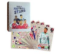 Set in edizione limitata 2025 - 55 carte in lamina d'argento World Cup Football Star 2025 carte | Carte da calcio Premier League e UEFA | carte da calcio argento in scatola da collezione per calcio F