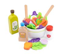 Set in legno per insalata per la cucina dei bambini