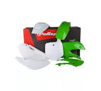 SET IN PLASTICA POLISPORT KAWASAKI KX 65 '00-'25, COMPRESA LA PIASTRA ANTERIORE