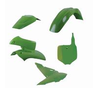 SET IN PLASTICA POLISPORT KAWASAKI KX 65 '00-'25, COMPRESA LA PIASTRA ANTERIORE