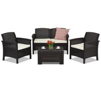 Set in rattan Venezia Coffee 4 Bica marrone