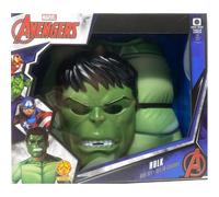 SET IN SCATOLA HULK: MAGLIETTA T-SHIRT CON MUSCOLI E MASCHERA COSTUME