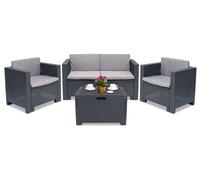 Set in technorattan Colorado Coffee Box 4 con cassa antracite Bica