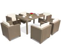 Set in technorattan Colorado Premium 6 cappuccino Bica