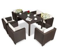 Set in rattan antracite Colorado Premium 6 Bica