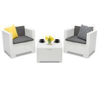 Set in technorattan Colorado Terrace Box 2 con cassa bianco Bica