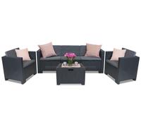 Set in technorattan con grande divao Colorado Coffee Box 5 con cassa antracite Bica