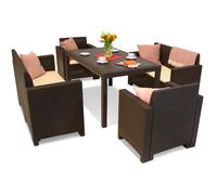 Set in technorattan Nebraska Apetito 6 marrone Bica