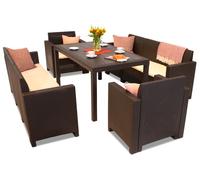 Set in technorattan Nebraska Apetito 8 marrone Bica