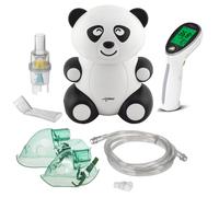 Set inalatore per bambini + maschera filtro termometro a infrarossi, panda
