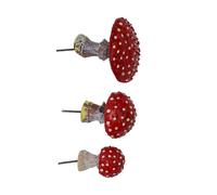 Set incantesimo giardino di 3 decorazioni luminose a fungo per un tocco stravaga