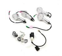 Set Indicatori di Direzione, Silver, Originali KXA00263, Royal Enfield Super Met