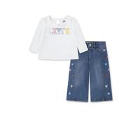 Set Infant Di Levi's Bimba T-shirt Jeans 1EP021 W8J Bianco