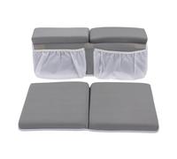 Set Inginocchiatoi e Poggiagomiti per Bagnetto, Ginocchiere e Gomitiere da Bagno in Neoprene e Schiuma con Tasche Organizer per Giocattoli da Bagno, Tappetino per Ginocchia