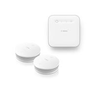 Set iniziale Bosch Smart Home per la protezione antincendio, 1x Controller II, 2x rilevatori di fumo II