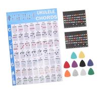 Set Iniziale per Ukulele con Adesivi Accordi e Note | Carta e Feltro, con Plettro Incluso, per Apprendimento in Vari Contesti e Lezioni di Gruppo