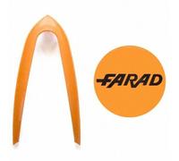 SET INSERTI BICOLOR ARANCIO PER COPRICERCHI FARAD GRIGI NERI 14 15" 16" POLLICI