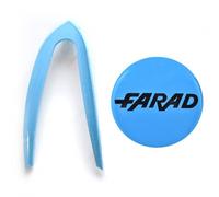 SET INSERTI BICOLOR BLU PER COPRICERCHI FARAD GRIGI NERI 14" 15" 16" POLLICI