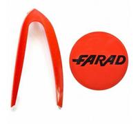 SET INSERTI BICOLOR ROSSO PER COPRICERCHI FARAD GRIGI NERI 14" 15" 16" POLLICI