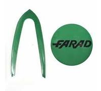 SET INSERTI BICOLOR VERDI PER COPRICERCHI FARAD GRIGI NERI 14" 15" 16" POLLICI
