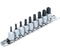 BGS technic Set inserti Torx Plus BGS 71020 attacco quadro 6,3 mm (1/4") TS10-TS50 9 pz