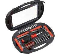 Set Inserti e Bussole da 106 Pezzi, TG-PH-PZ-TX-HEX-SQ, Lunghezza 25-50 mm, con Giravite a Cricchetto e Prolunga Magnetica