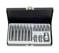 Set Inserti esagonale in Acciaio S2 con Supporto, T20-T55, Attacco 3/8'