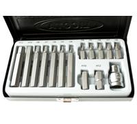 Set inserti in acciaio S2 3/8 con portainserti, H4-H12