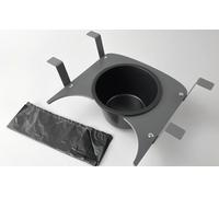 Set inserti per wc a separazione flexaport adatto a wc a secchio branq in pvc incl. 100 sacchetti recycling da 20 my grigio