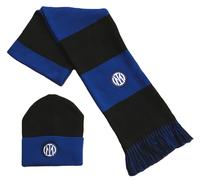 SET INTER SCIARPA + BERRETTO UFFICIALE LOGO NUOVO KIT INVERNALE NERAZZURRO 01